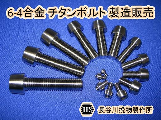 チタンボルト通販】製造-長谷川挽物製作所 チタンボルト販売 M3